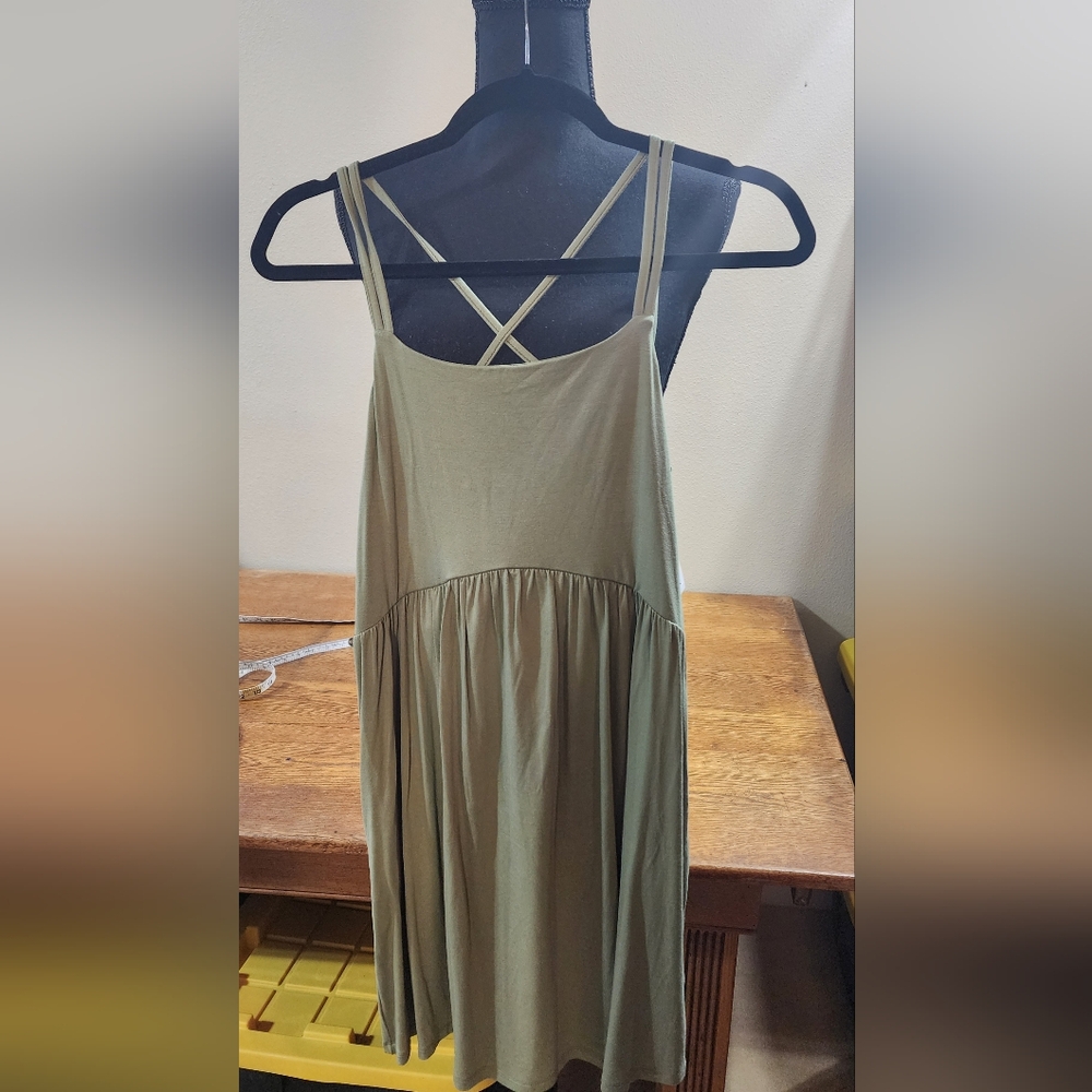 NWT Old Navy Spaghetti Strap Dress Olive Green Small